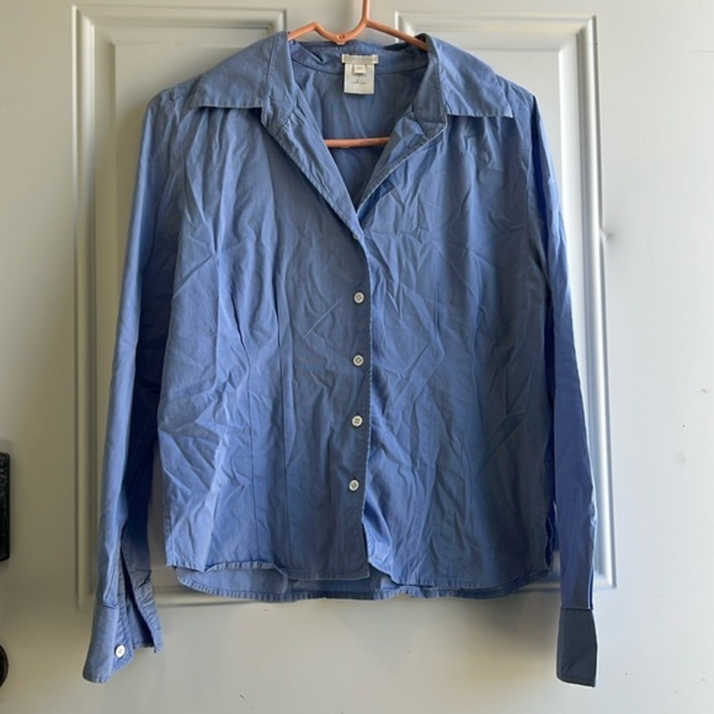 AUSTIN REED cotton buttondown top long sleeve